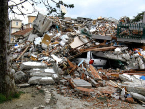 La casa del nostro lettore dell'Aquila, completamente distrutta dal terremoto