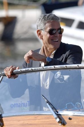 Venice FF_George Clooney wearing Omega Aqua Terra